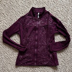 Fabletics Deep Purple Full Zip Jacket. XL